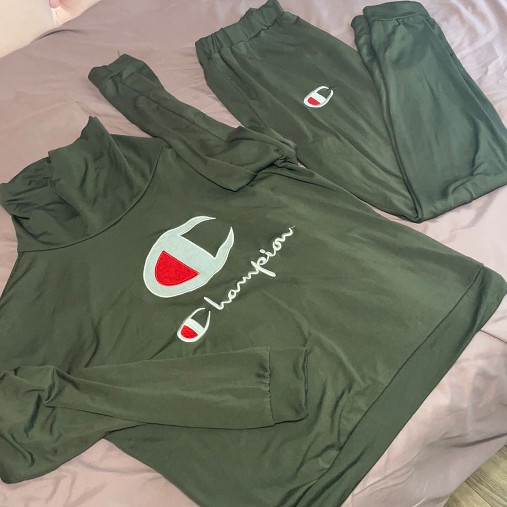 Olive green track suit